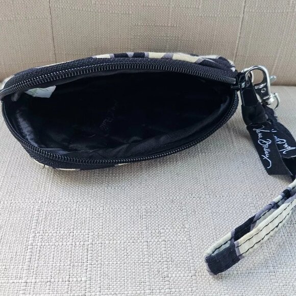 Vera Bradly Women Coin Purse Mini wristlet Wallet Mini Black/White - Picture 8 of 9
